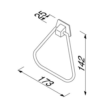 Geesa Standard Handdoekring Chroom