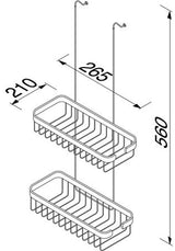 Geesa Basket Doucherek Hangend Dubbel Chroom