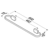 Geesa Bloq Handdoekrek 60 Cm Chroom - Rond