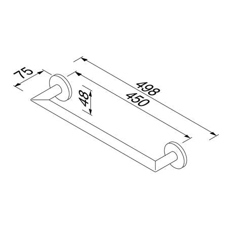 Geesa Nemox Handdoekrek 45 Cm Chroom