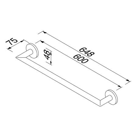 Geesa Nemox Handdoekrek 60 Cm Chroom