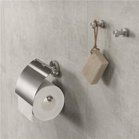 Geesa Nemox Toiletrolhouder Met Klep Rvs Geborsteld