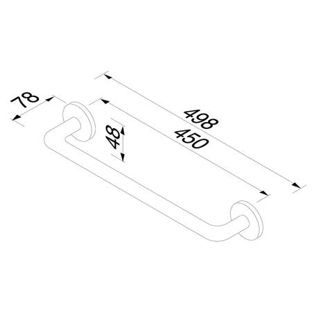 Geesa Nemox Handdoekrek 45 Cm Chroom