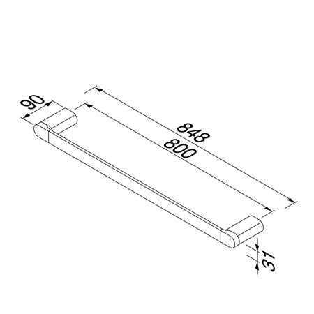 Geesa Wynk Handdoekrek 80 Cm Chroom