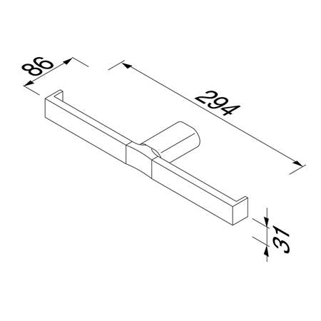 Geesa Wynk Toiletrolhouder Dubbel Chroom