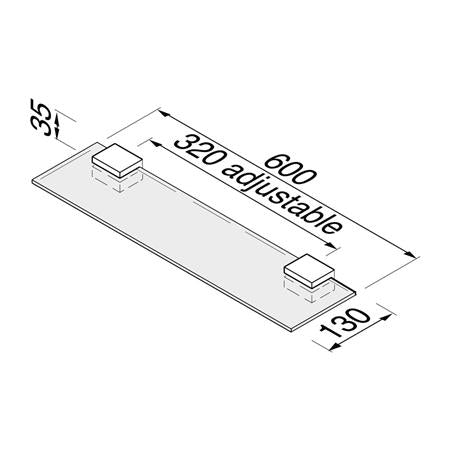 Geesa Nexx Badkamerplank Chroom 60 Cm