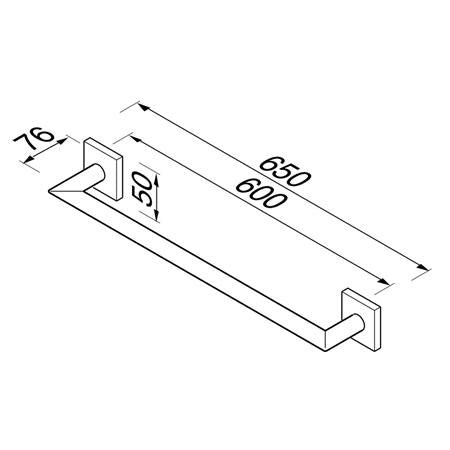 Geesa Nelio Handdoekhouder Chroom 60 Cm