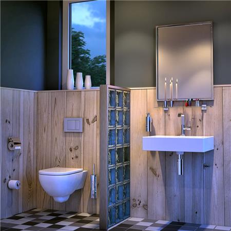 Geesa Nelio Wc-Rolhouder Met Klep Chroom