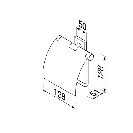 Geesa Nelio Wc-Rolhouder Met Klep Chroom