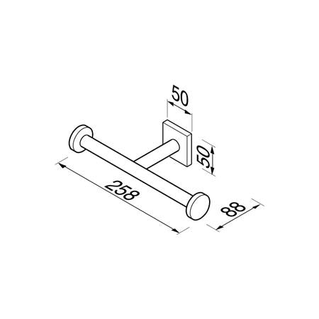 Geesa Nelio Dubbele Wc-Rolhouder Chroom