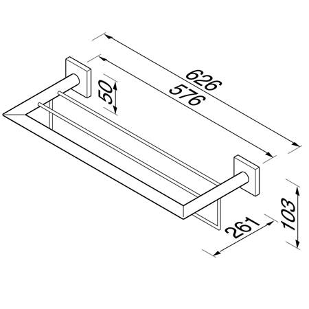 Geesa Nelio Handdoekrek Met Plateau Chroom 60 Cm