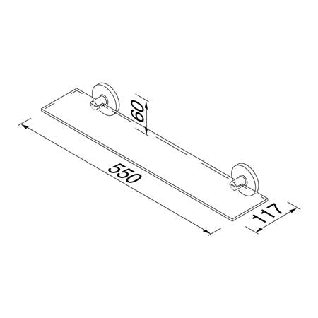 Geesa Hotel Planchet 55 Cm Chroom