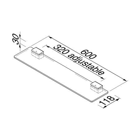 Geesa Aim Planchet 60 Cm Chroom