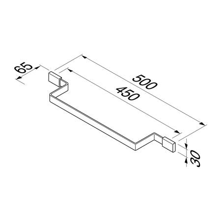 Geesa Aim Handdoekrek 50 Cm Chroom