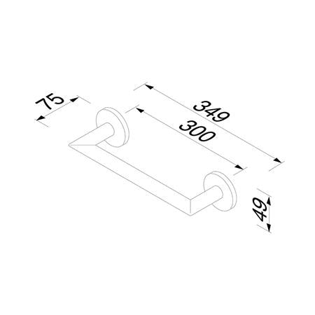 Geesa Nemox Badgreep 30 Cm Zwart