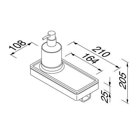 Geesa Frame Zeepdispenser Met Planchet En Haak Zwart