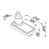 Geesa Frame Zeepdispenser Met Planchet En Haak Zwart