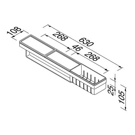 Geesa Frame Planchet Met Handdoekhouder En Douchemand Zwart