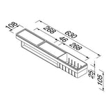 Geesa Frame Planchet Met Handdoekhouder En Douchemand Zwart