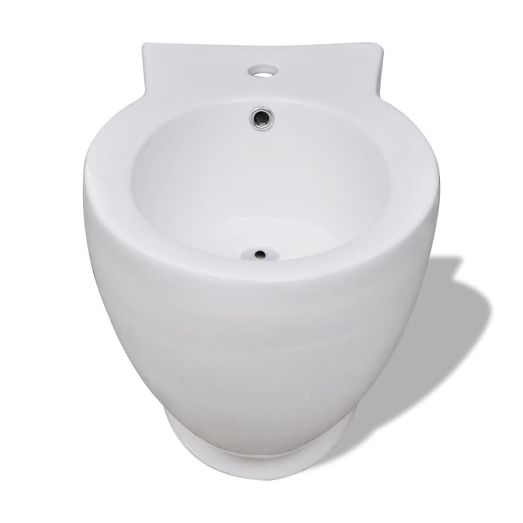 Staand Bidet Rond Keramiek Wit Crème