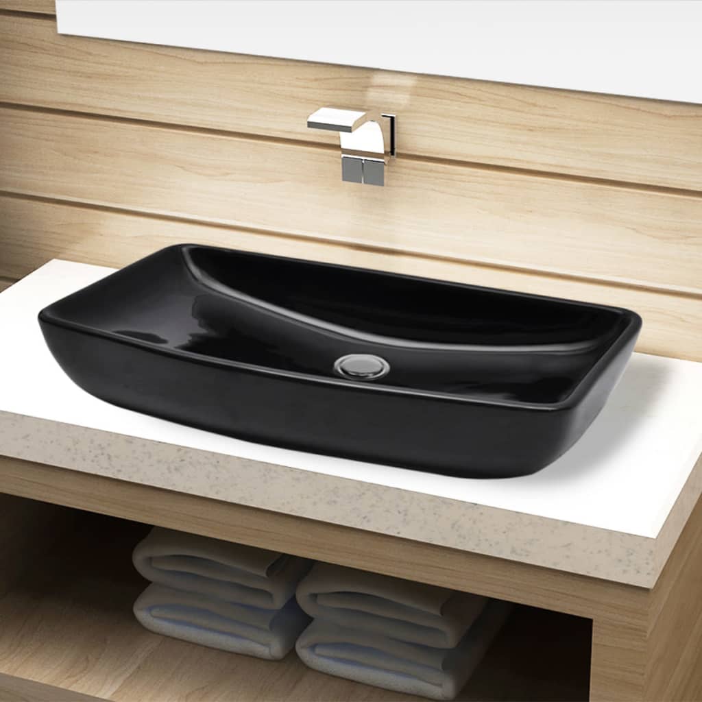 Luxe Keramische Rechthoekige Wasbak 71 X 39 Cm ()