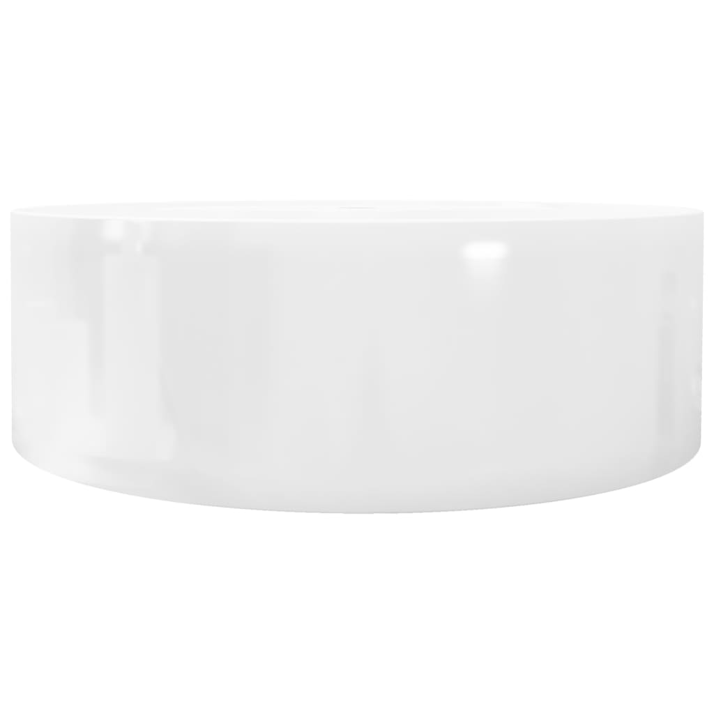 Wasbak Met Overloop, Keramiek, Rond,
