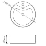 Wasbak Met Overloop, Keramiek, Rond,