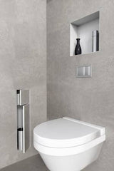 Looox Inb Toiletborstel/Rolh.betegelb. Rvs 2Dr