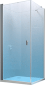 Hüppe Hp Dw Design P Stn/S 1/2 Ste 1000 H:2000 Zilvermat Glas Helder