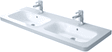 Duravit Durastyle Dubbele Wastafel Wit Hoogglans 1300 Mm