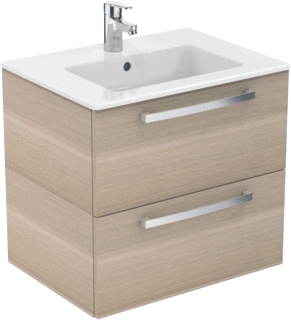 Ideal Standard Tiempo Wastafelmeubel 600X440X550Mm Met 2 Laden Softclose Zand Eiken