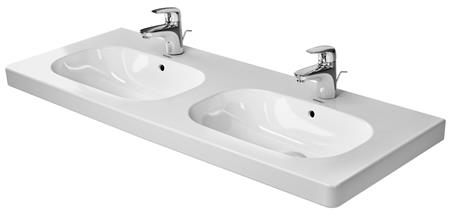 Duravit D-Code Dubbele Wastafel Wit Hoogglans 1200 Mm