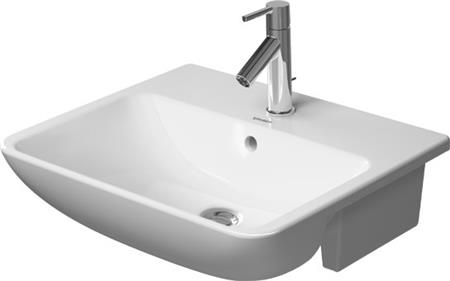 Duravit Me By Starck Halfinbouwwastafel Wit Hoogglans 550 Mm