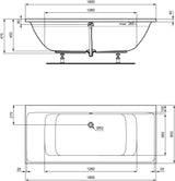 Ideal Standard Connect Air Duobad 180X80Cm Glanzend Wit