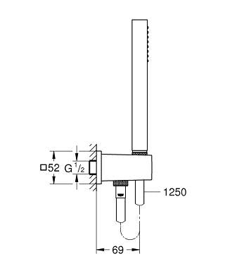 Grohe Euphoria Cube Stick Doucheset 1 Straal