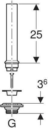 Geberit Afvoerplug Met Standpijp Voor Uitstortgootsteen: G=1 1/4&quot;