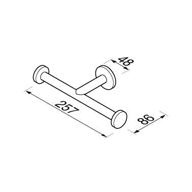 Geesa Nemox Toiletrolhouder Dubbel Rvs Geborsteld