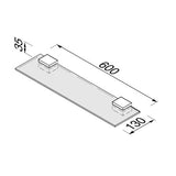 Geesa Nexx Badkamerplank Chroom 60 Cm