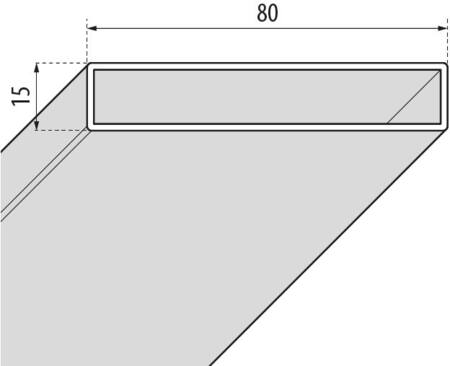 Novellini Rechthoekige Aluminiumb.15X80 H1950 Wit.