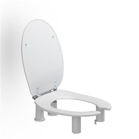 Pressalit Toiletzitting Dania Non-Contact Met Deksel 100 Mm Verhoogd