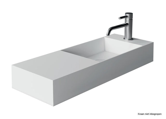 Xenz Coco  Toiletwastafel 75X27 Cm, Keramisch Wit Glans