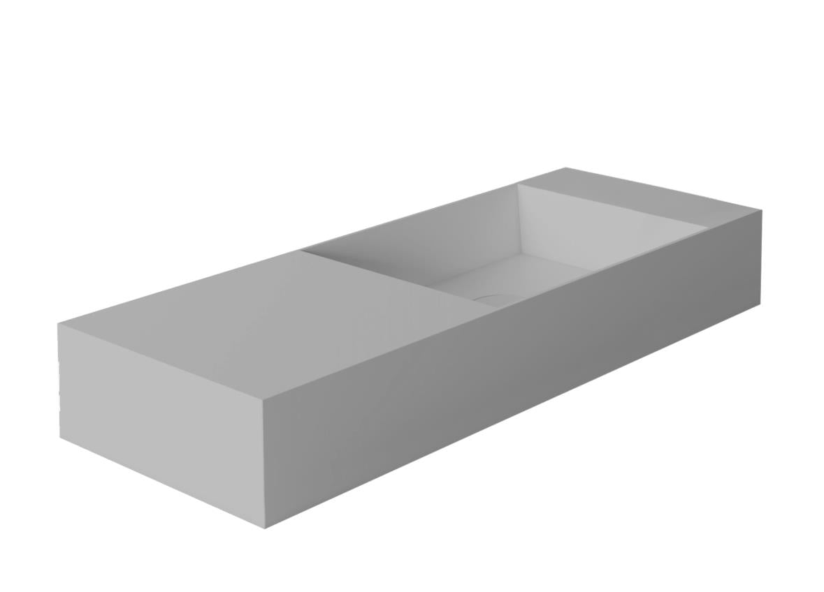 Xenz Coco  Toiletwastafel 75X27 Cm, Keramisch Grijs Mat