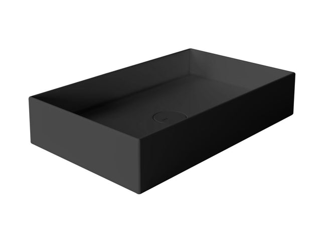 Xenz Coco Opbouwwastafel 60 X 37 Cm, Keramisch Zwart Mat