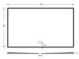 Xenz Flat Plus Douchevloer  150X90  Wit