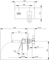 Xenz Ebro - Inbouw Wastafelkraan Met Valstroom Chroom