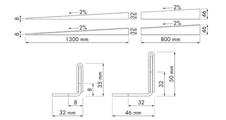 Easydrain Et-1300 - Rvs Afschot Profiel