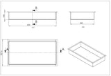 Wiesbaden Sunk Inbouwnis 30 X 60 X 10 Cm Rvs